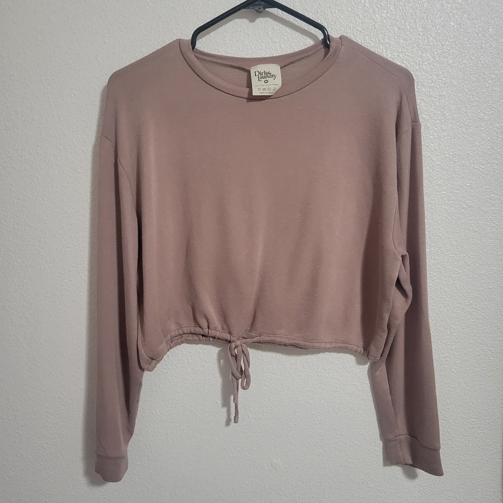 Dirtee Laundry cropped boxy top blush color size medium